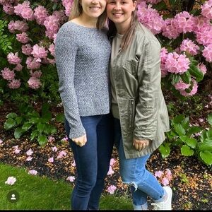 Woman size medium army green jacket